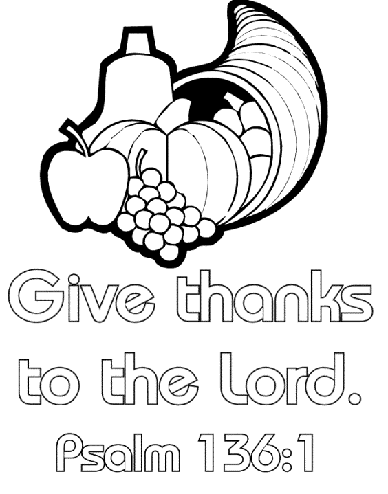 Christian Bible Thanksgiving Coloring