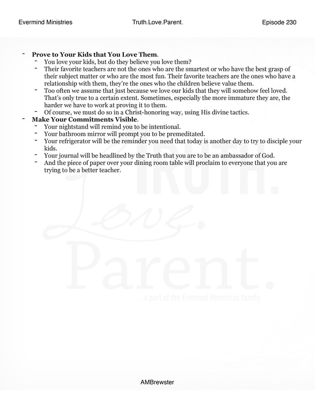 TLP 230: How Do You Become a Teaching Parent? Episode Notes 3
