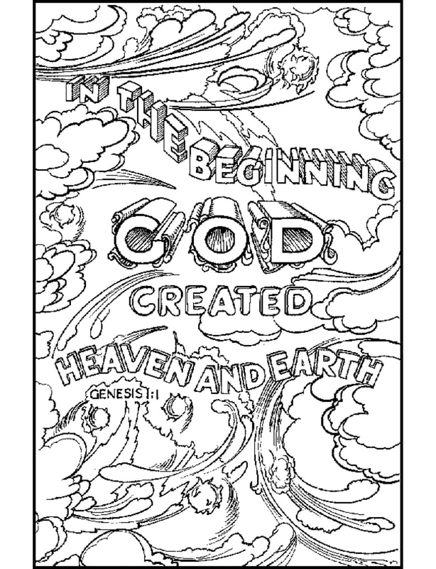 Creation Week Coloring Pages Genesis 1:1