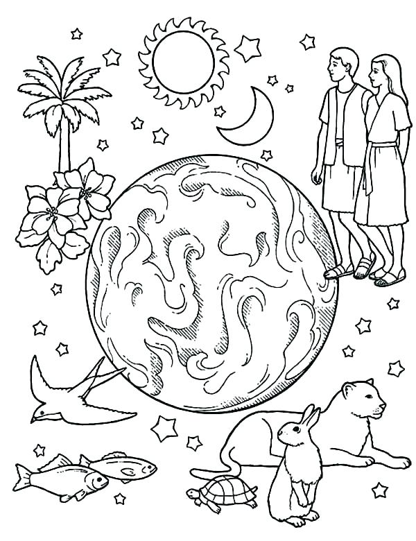 Creation Week Coloring Pages