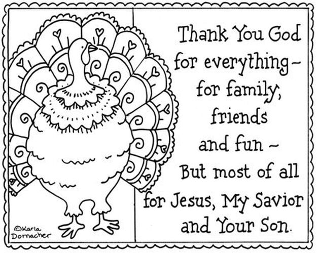 Christian Bible Thanksgiving Coloring