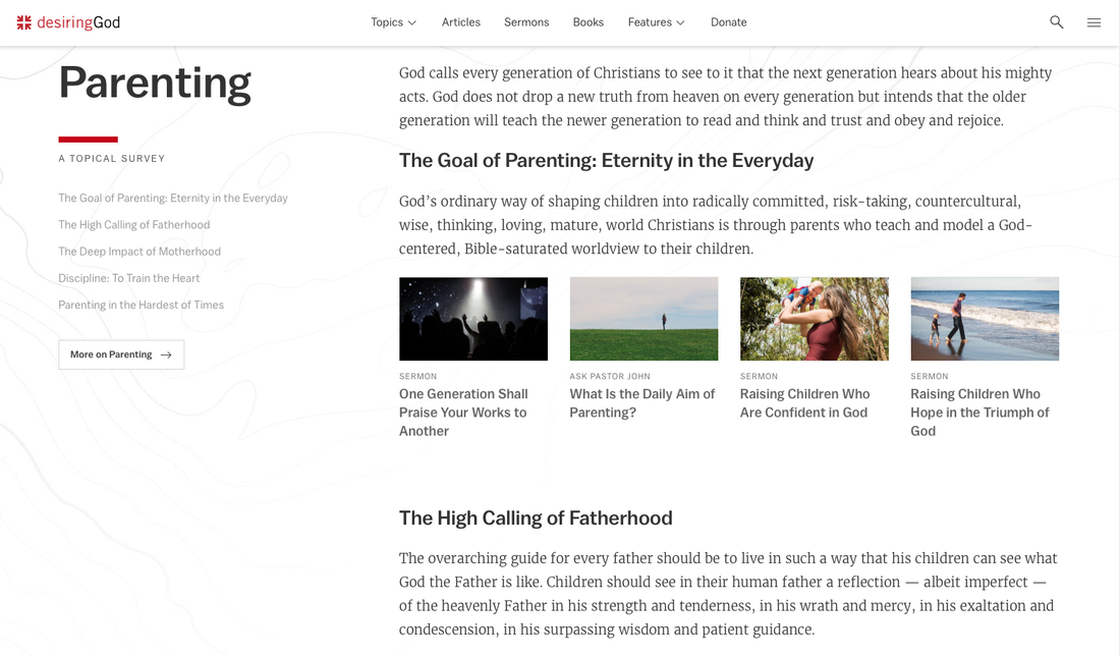 Desiring God Christian Parenting